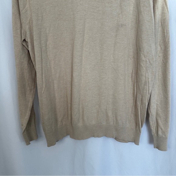 J. Mclaughlin Sweater Mens XL Cashmere Blend Crewneck Pullover Brown Tan - Picture 10 of 12